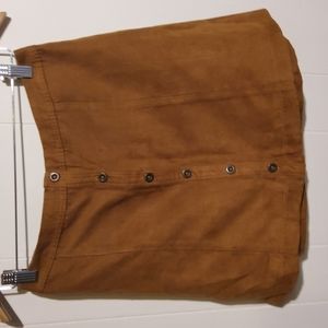 Hollister faux suede button front skirt size 5